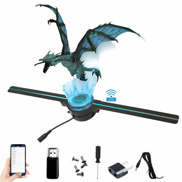 16.1" 3D Holographic Fan | High-Resolution Advertising Display with 2 Blades Shopbizz Wholesale