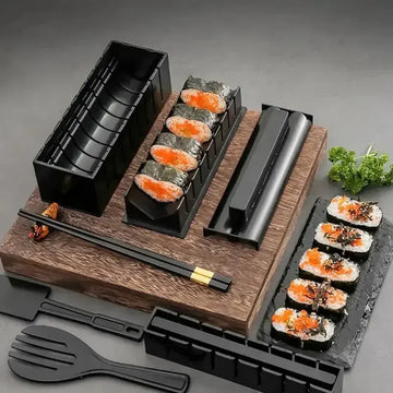 Sushi Making Kit – DIY Japanese Rice Ball & Cake Roll Mold | Home Sushi Maker Tool | Multifunctional Plastic Kitchen Set Shopbizz Wholesale