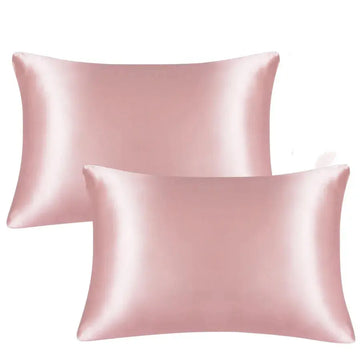 2 Pcs Set - silky stain pillowcase silky pillowcase natural silk pillowcase mulberry silk pillow case standard queen 50x 66CM ($ 7.49/count) Shopbizz Wholesale