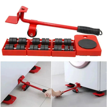 Furniture Moving Transport Roller Set Removal Lifting Moving Tool Set Wheel Bar Mover Moving Heavy Stuffs Device Hand Tool Shopbizz Wholesale
