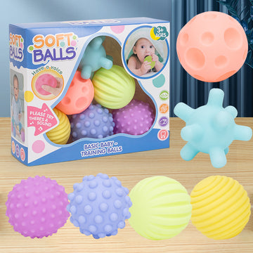 Baby grip ball toy Manhattan Kids Soft glue touch massage sensory touch glue puzzle bath baby baby