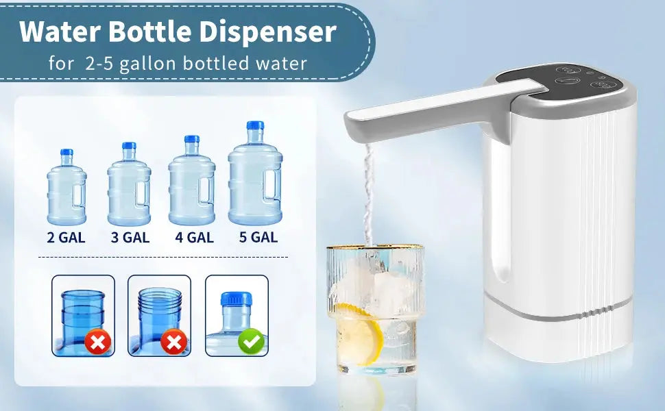 Water Bottle Pump for 5 Gallon Water Bottle Dispenser Pump Automatic Drinking Water Pump Portable Electric Water Dispenser Shopbizz Wholesale