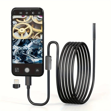 Industrial Endoscope Camera for iOS System HD 960P Waterproof Inspection Sewer Borescope Camera for Checking Car