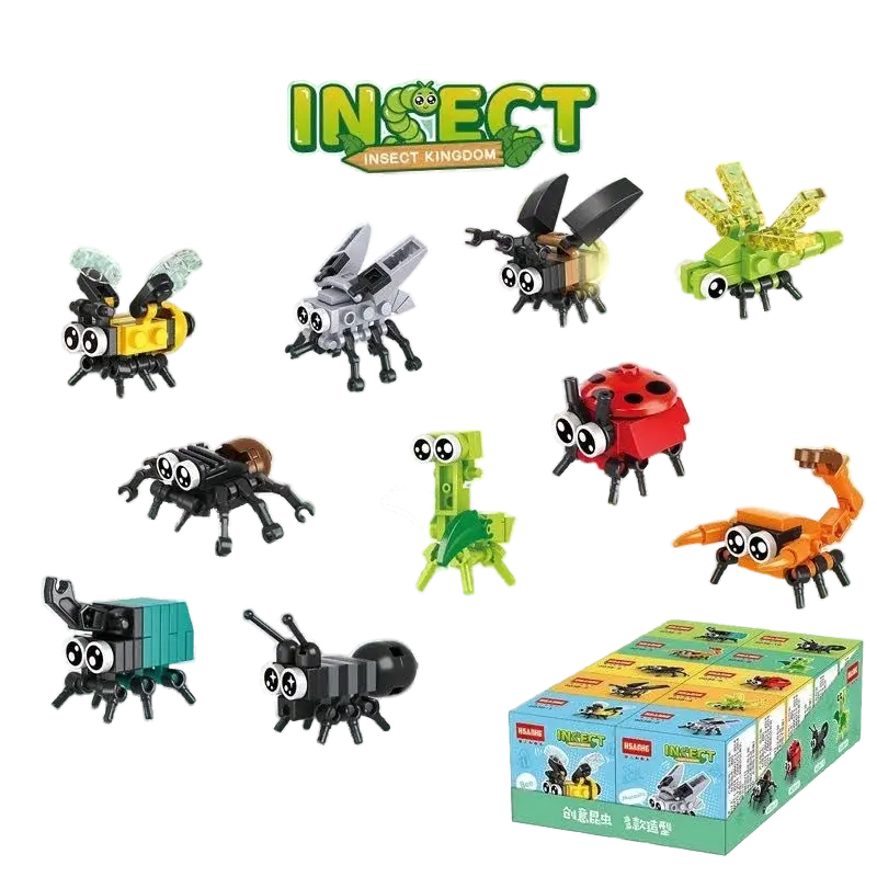 Creative Expert Mini Insects Animal Model Building Block Butterfly Bricks Model Educationa10 in 1 Kit Toy Birthday Gift for Kids Shopbizz Wholesale