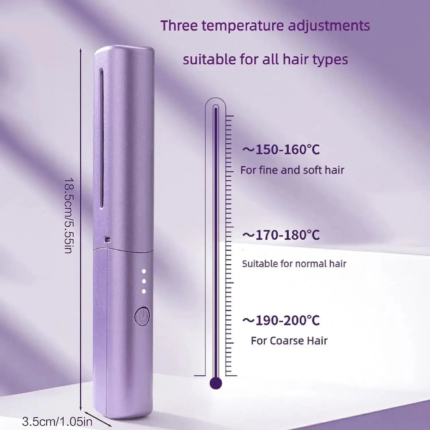 SET OF 3 PCS-Wireless Hair Hot Comb Portable Mini USB Rechargeable Hair Straightener Fast Heating Hair Straightening Styling Tool  ($ 14.99/count) Shopbizz Wholesale
