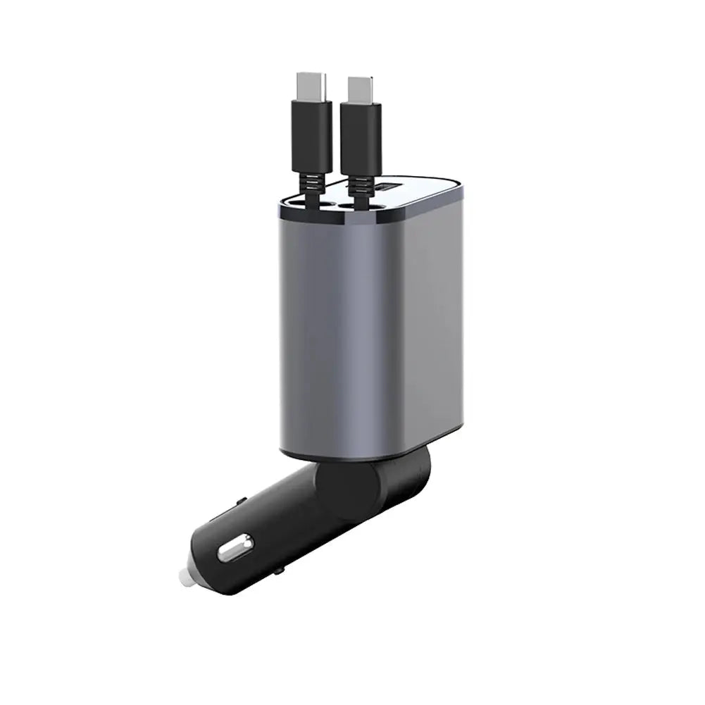 100W 4 in 1 Car Charger USB Type C Charger Socket for Apple for Samsung Car Cigarette Lighter Adapter Fast Charge PD QC3.0 Shopbizz Wholesale