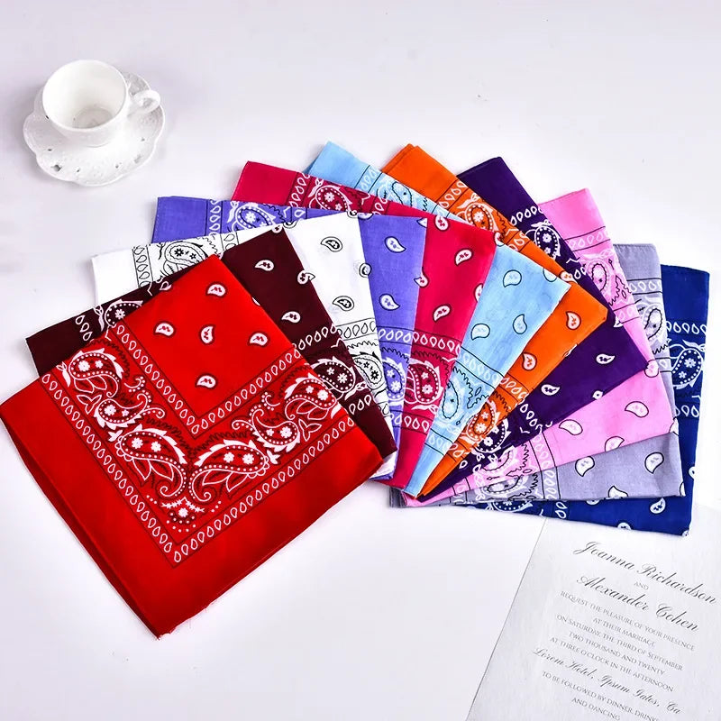 Set of 12 Pcs Paisley Print Bandana Set – Unisex Headbands, Face Masks, Wrist Wraps & Handkerchiefs ($1.65/count) Shopbizz Wholesale