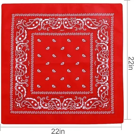 Set of 12 Pcs Paisley Print Bandana Set – Unisex Headbands, Face Masks, Wrist Wraps & Handkerchiefs ($1.65/count) Shopbizz Wholesale