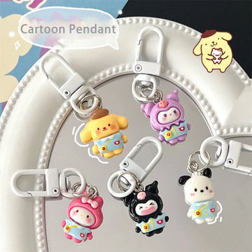 🌟 35PCS Hello Kitty Keychain Set – Kurumi, Cinnamon, Melody, Pudding Dog 🎀 Cute Anime Charms for Bags, Phones & Backpacks 🎁 ( ($ 0.54/count)