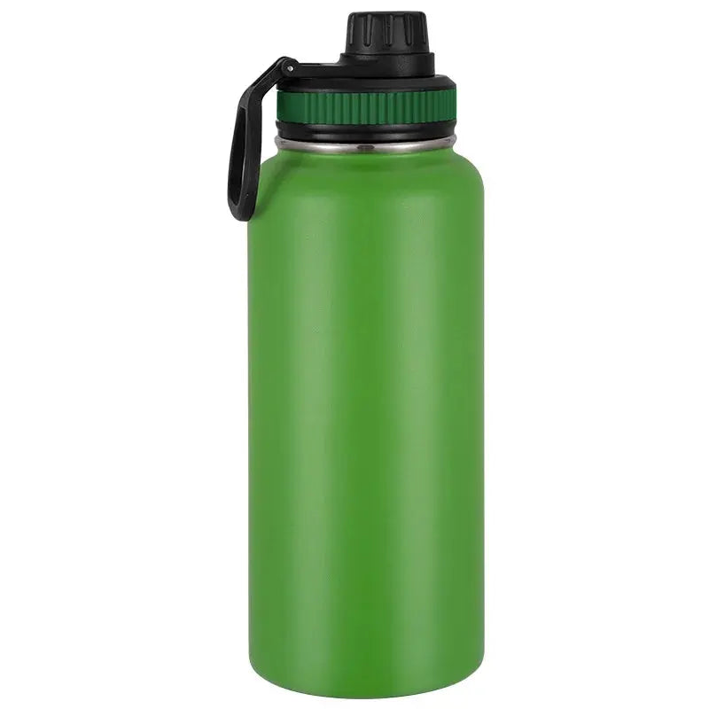 Large 1 Pcs Sports Stainless Steel Water Bottle – Double Wall Insulated Thermos Flask (Vacuum-Sealed) - Shopbizz Wholesale