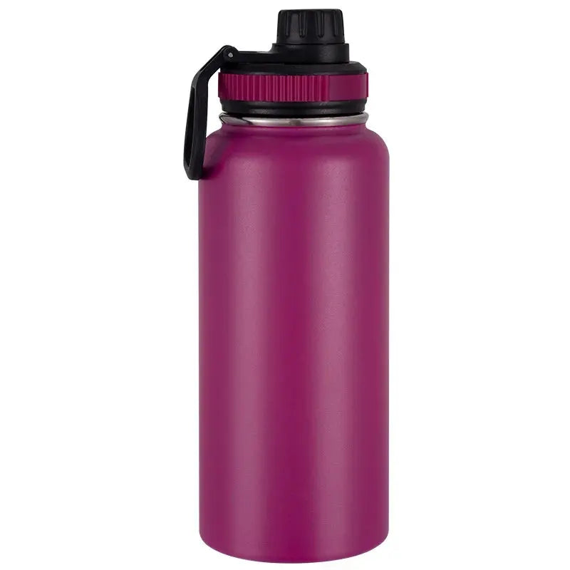 Large 1 Pcs Sports Stainless Steel Water Bottle – Double Wall Insulated Thermos Flask (Vacuum-Sealed) - Shopbizz Wholesale