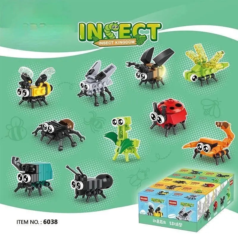 Creative Expert Mini Insects Animal Model Building Block Butterfly Bricks Model Educationa10 in 1 Kit Toy Birthday Gift for Kids Shopbizz Wholesale