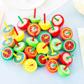 Kids Party Favors 10Pcs Wooden Fruit Spinner Baby Shower Birthday Souvenirs Christmas Kindergarten Boys Girls Gift Reward Pinata Shopbizz Wholesale