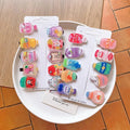 10PCS/Set New Girls Cute Cartoon Animals Drink Hairpins Kids Lovely Hair Decorate Barrettes Hair Clips Fashion Hair Accessories Shopbizz Wholesale