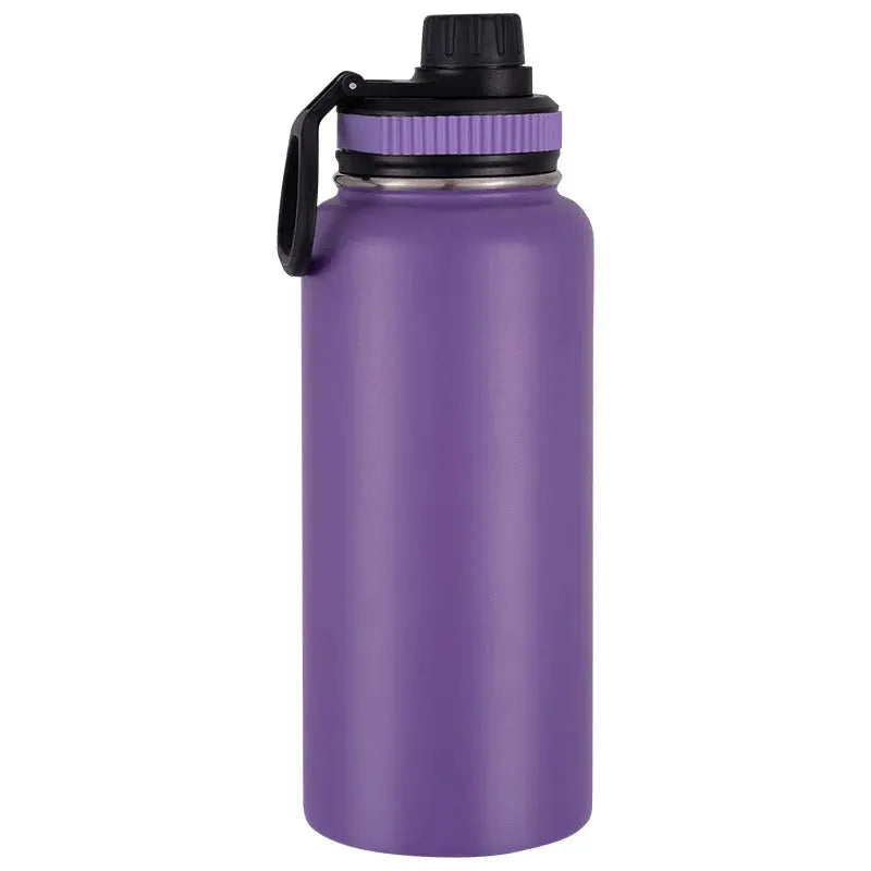 Large 1 Pcs Sports Stainless Steel Water Bottle – Double Wall Insulated Thermos Flask (Vacuum-Sealed) - Shopbizz Wholesale