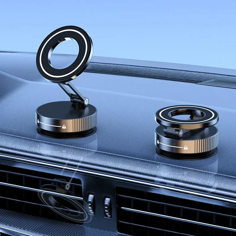 Folding Strong Magnet Magnetic Phone Holder 360° Rotation Desk Car Vacuum Suction Windshield Dashboard Mobile Holder 2025 Shopbizz Wholesale
