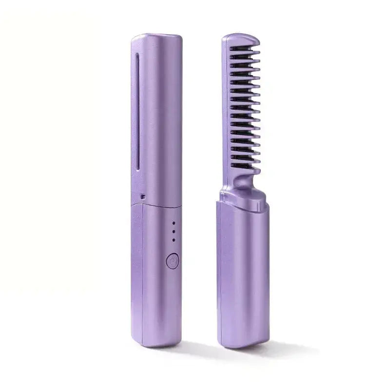SET OF 3 PCS-Wireless Hair Hot Comb Portable Mini USB Rechargeable Hair Straightener Fast Heating Hair Straightening Styling Tool  ($ 14.99/count) Shopbizz Wholesale