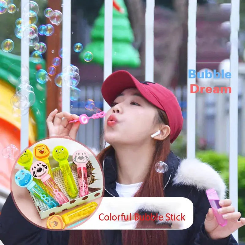 4/8/16/24pcs Bubble Stick Outdoor Interactive Cartoon Bubble Blowing Machine Colorful Bubble Blowing Stick Toy Party Favors Shopbizz Wholesale