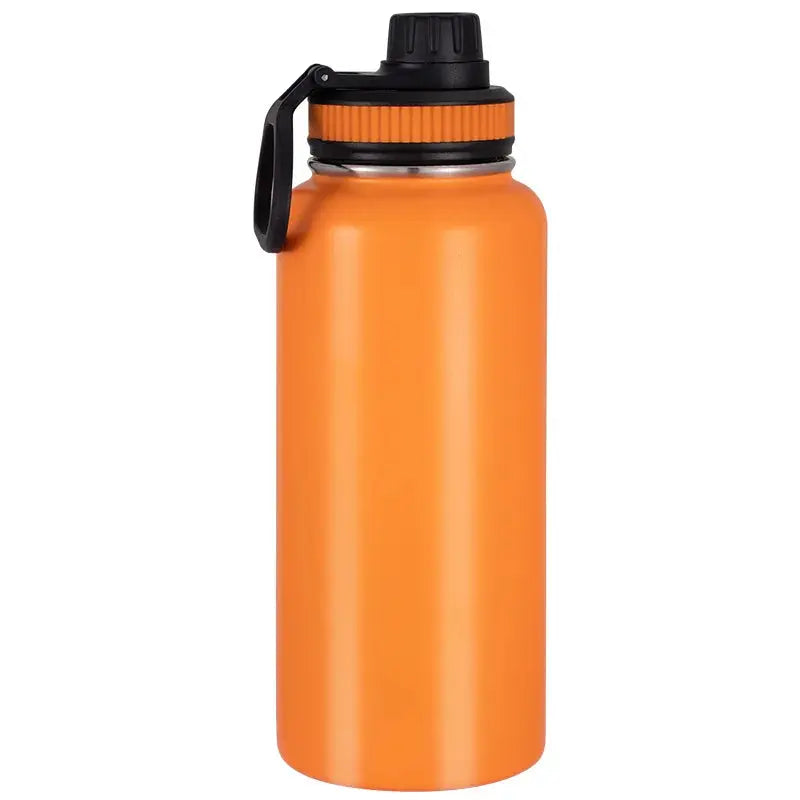 Large 1 Pcs Sports Stainless Steel Water Bottle – Double Wall Insulated Thermos Flask (Vacuum-Sealed) - Shopbizz Wholesale