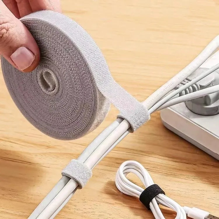 6 Pcs Set- wholesale Cable Organizer Cable Management Wire Winder Tape Earphone Mouse Cord Management Ties Protector Gray /tearable (1.2cm * 5 m) OPP bag ($ 7.49/count)