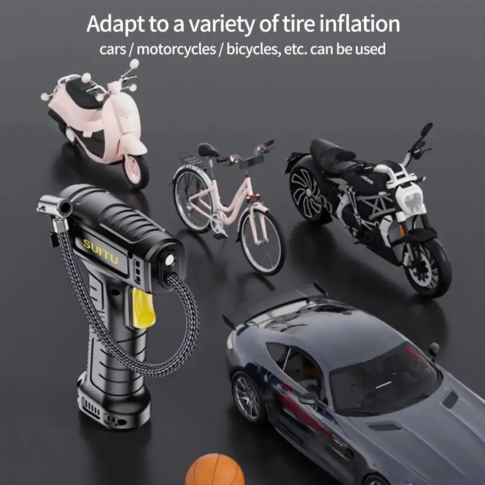 Portable Wireless Car Inflatable Pump 120W Electric Vehicle Tire Inflator Handheld Automobiles Air Compressor Car Accessories Shopbizz Wholesale