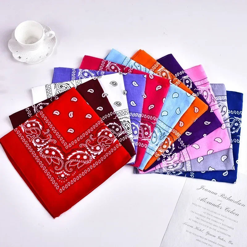 Set of 12 Pcs Paisley Print Bandana Set – Unisex Headbands, Face Masks, Wrist Wraps & Handkerchiefs ($1.65/count) Shopbizz Wholesale