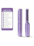 SET OF 3 PCS-Wireless Hair Hot Comb Portable Mini USB Rechargeable Hair Straightener Fast Heating Hair Straightening Styling Tool  ($ 14.99/count) Shopbizz Wholesale