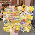 14PCS Girls Sweet Hair Clip Rainbow Fruit Lovely Hair Accessories Headwear Hairpins Cute Cartoon Hair Bands Headdress Barrettes Shopbizz Wholesale