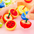 Kids Party Favors 10Pcs Wooden Fruit Spinner Baby Shower Birthday Souvenirs Christmas Kindergarten Boys Girls Gift Reward Pinata Shopbizz Wholesale