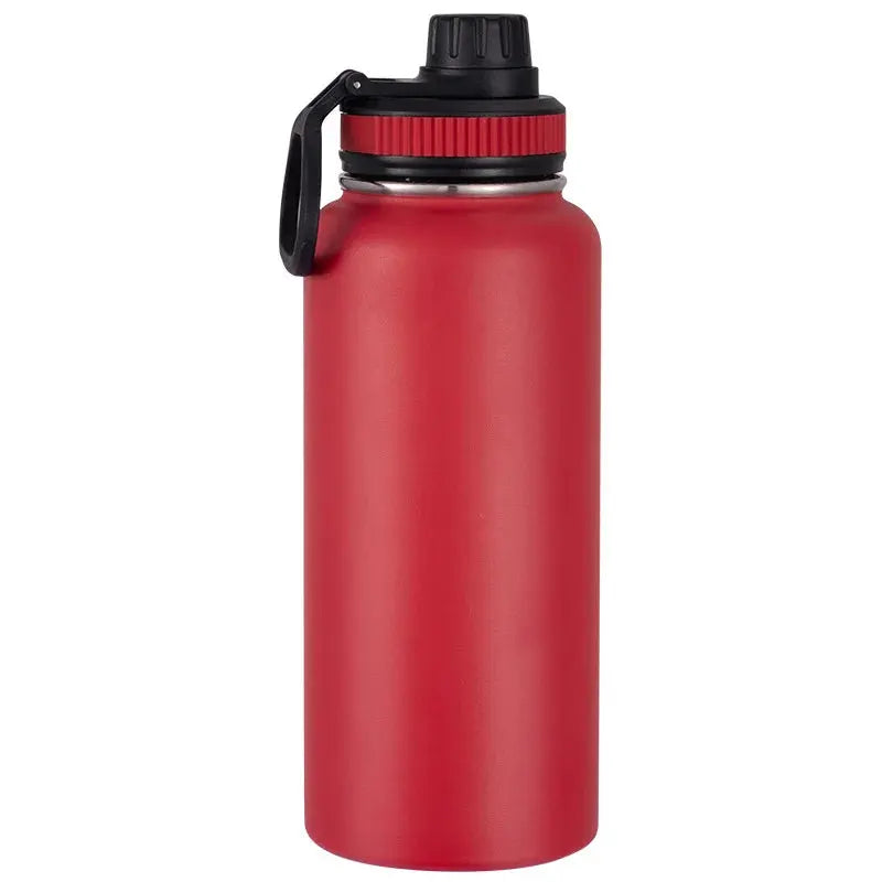 Large 1 Pcs Sports Stainless Steel Water Bottle – Double Wall Insulated Thermos Flask (Vacuum-Sealed) - Shopbizz Wholesale