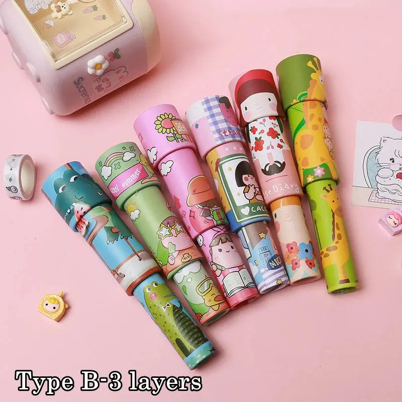 🌀 5PCS Scalable Rotation Magic Kaleidoscope – Classic Retro Toy for Kids 🎨✨ Shopbizz Wholesale