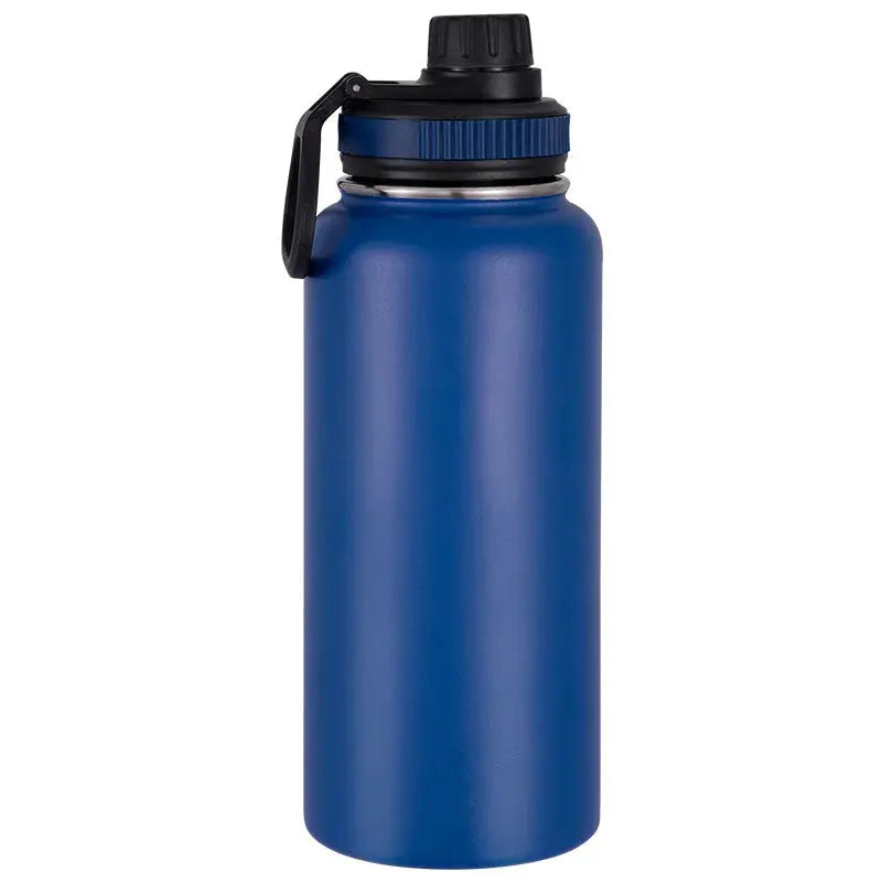 Large 1 Pcs Sports Stainless Steel Water Bottle – Double Wall Insulated Thermos Flask (Vacuum-Sealed) - Shopbizz Wholesale