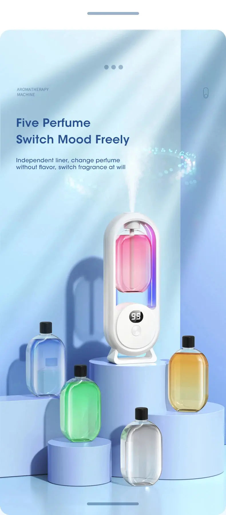 Automatic Home Fragrance Machine Essential Oil Diffuser Nebulizer Perfume Scent Machine for Kitchen and toilet deodorization Shopbizz Wholesale