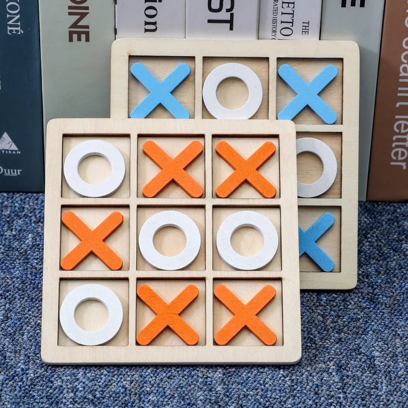 12 Pcs Set- Solid Wooden Tic Tac Toe Board Game - Perfect for Family Fun and Backyard Entertainment wholesale ($3.33/count)