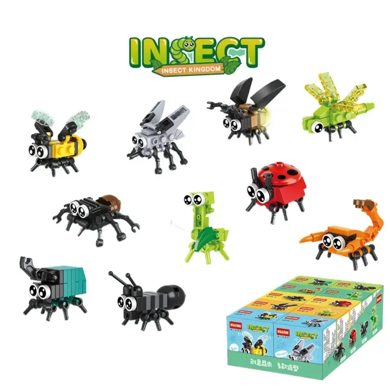 Creative Expert Mini Insects Animal Model Building Block Butterfly Bricks Model Educationa10 in 1 Kit Toy Birthday Gift for Kids Shopbizz Wholesale