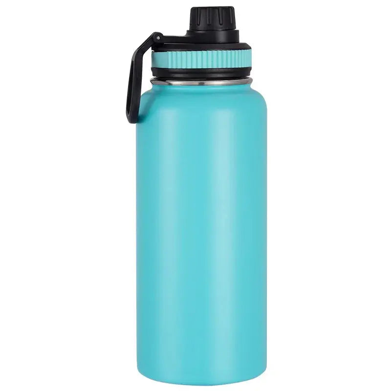 Large 1 Pcs Sports Stainless Steel Water Bottle – Double Wall Insulated Thermos Flask (Vacuum-Sealed) - Shopbizz Wholesale