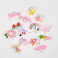 14PCS Girls Sweet Hair Clip Rainbow Fruit Lovely Hair Accessories Headwear Hairpins Cute Cartoon Hair Bands Headdress Barrettes Shopbizz Wholesale