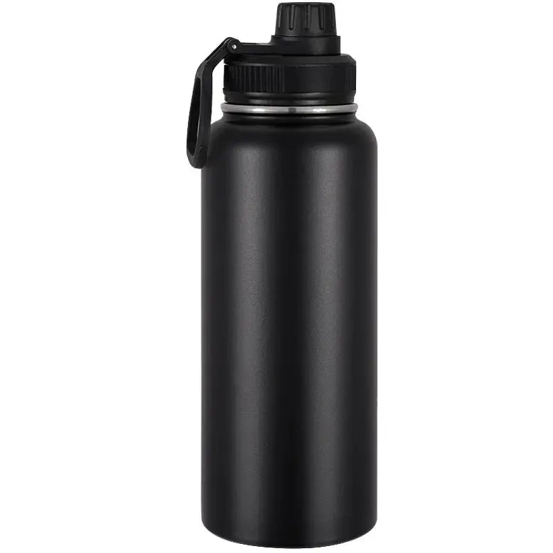 Large 1 Pcs Sports Stainless Steel Water Bottle – Double Wall Insulated Thermos Flask (Vacuum-Sealed) - Shopbizz Wholesale