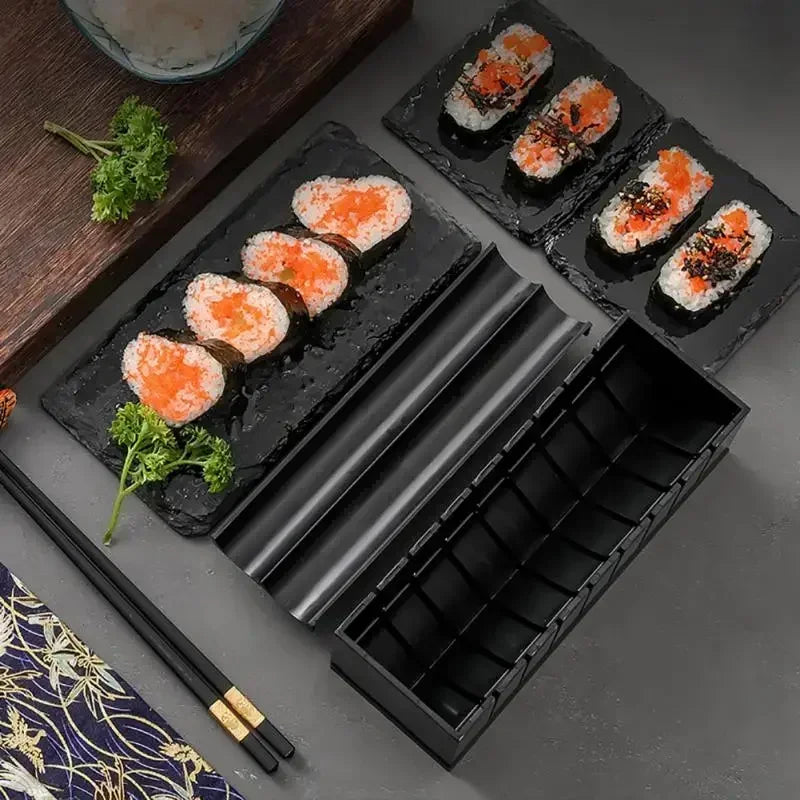 Sushi Making Kit – DIY Japanese Rice Ball & Cake Roll Mold | Home Sushi Maker Tool | Multifunctional Plastic Kitchen Set