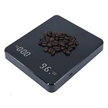 Hand coffee electronic scale with timing 3kg household kitchen scale LED hidden screen charging coffee weighing tray multi-function